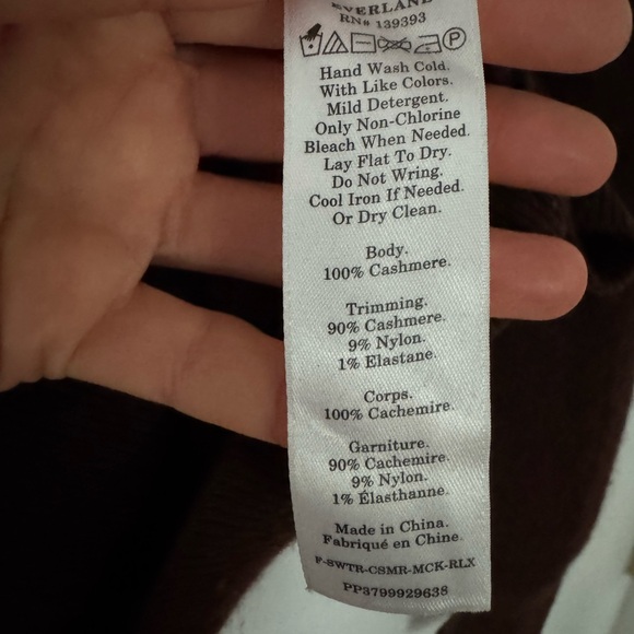 Everlane Womens Brown Mock Neck Cashmere Sweater Size Med - Picture 3 of 5